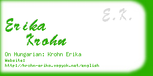 erika krohn business card